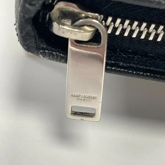 Saint Laurent 2021 Black Leather Continental Wallet - Preowned